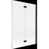 Mexen Mist 2-szárnyas zuhanyfal, jobbos 120 x 150 cm, átlátszó, fekete - 8A9-120-002-70-00-P
