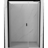 Mexen Mist-B nyíló zuhanyajtó 120 cm, átlátszó, fekete - 8A2-120-001-70-00