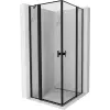Mexen Mist Duo 80 x 80 cm-es nyíló zuhanykabin, fekete keret, fekete - 8A4-080L-080P-70-70