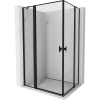 Mexen Mist Duo nyitható zuhanykabin 120 x 95 cm, fekete keret, fekete - 8A4-120L-095P-70-70
