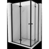 Mexen Mist-F Duo harmonika zuhanykabin bal 100 x 80 cm, fekete keret, fekete - 8A6-100L-080P-70-70