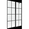 Mexen Mist kádparaván 2 szárnyú jobb 120 x 150 cm, fekete rács, fekete - 8A9-120-011-70-77-P