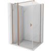 Mexen Mist T nyíló zuhanykabin 70 x 75 cm, átlátszó, csiszolt réz - 8A4T-070-075-65-00