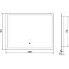 Mexen Navia megvilágított fürdőszobai tükör 100 x 80 cm, LED 6000K, anti-pára - 9803-100-080-611-00