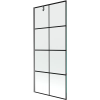 Mexen Next 1-szárnyú fürdőkád paraván 80 x 150 cm, fekete minta, gun metal - 895-080-000-00-77-95