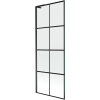Mexen Next L fürdőkád paraván, 1-szárnyú, 70 x 150 cm, fekete rácsos, fekete - 895-070-000-03-77-70