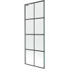 Mexen Next L fürdőkádparaván, 1-szárnyas, 70 x 150 cm, fekete minta, gun gray kefélt - 895-070-000-03-77-66