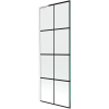 Mexen Next L kádparaván 1-szárnyú 70 x 150 cm, fekete minta, fehér - 895-070-000-03-77-20