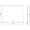 Mexen Nida megvilágított fürdőszobai tükör 100 x 80 cm, LED 6000K, anti-pára - 9806-100-080-611-00