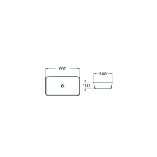 Mexen Nina munkalapi mosdó 60 x 38 cm, Fehér - 21186000 szaniter