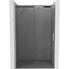 Mexen Omega tolható zuhanyajtó 140 cm, Sötétszürke, Króm - 825-140-000-01-40 kád, zuhanykabin