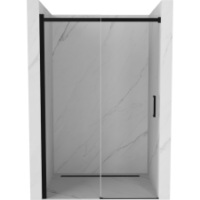 Mexen Omega tolható zuhanyajtó 160 cm, Átlátszó, Fekete - 825-160-000-70-00 kád, zuhanykabin