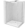 Mexen Omega tolóajtós zuhanykabin 140 x 100 cm, átlátszó, króm + Flat - 825-140-100-01-00-4010