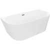 Mexen Oval Slim szabadon álló falsíkra szerelhető kád 170 x 80 cm, fehér, túlfolyó gun gray szálcsiszolt - 52661708000-66