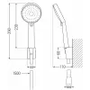 Mexen Pecos R75 kád készlet, Króm - 72703R75-00
