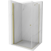 Mexen Pretoria nyílóajtós zuhanykabin 70 x 90 cm, Átlátszó, Arany - 852-070-090-50-00