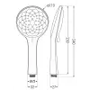 Mexen R-74 3 funkciós zuhanyfej, Fekete - 79574-70