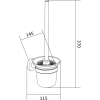 Mexen Remo WC-kefe, Króm - 7050750-00