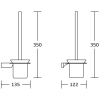 Mexen Rino WC-kefe, Fekete - 7027050-70