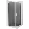 Mexen Rio félkör alakú zuhanykabin 80 x 80 cm, Sötétszürke, Króm - 863-080-080-01-40