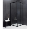 Mexen Rio zuhanykabin elhúzható ajtóval - 90 x 90 cm - fekete profil (860-090-090-70-00)