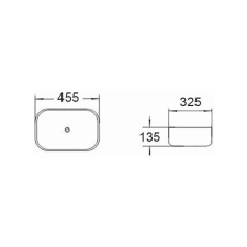 Mexen Rita munkalapi mosdó 45 x 32 cm, Matt platina - 21084563 szaniter