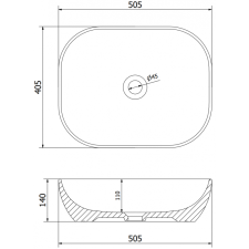 Mexen Rosa munkalapi mosdó 50 x 40 cm, Sötétzöld matt - 21095047 szaniter