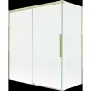 Mexen Rox 2-szárnyú toló zuhanyfal 140 + 70 x 150 cm, átlátszó, arany kefélt - 8C9-140-070-55-00