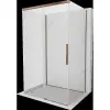 Mexen Rox-3S 3-oldalas tolózuhanykabin 150 x 75 cm, átlátszó, rózsaarany - 8C2-150-075-60-00-3S
