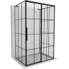 Mexen Rox-3S L 3-falasú, jobboldali tolóajtós zuhanykabin, 135 x 85 cm, fekete rács, fekete - 8C2L-135-085-70-77-3S-P