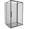 Mexen Rox-3S L 3-falú jobbos tolóajtós zuhanykabin 115 x 110 cm, fekete keret, fekete - 8C2L-115-110-70-70-3S-P