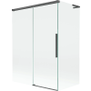 Mexen Rox L 2-részes toló fürdőszobai paraván 120 + 70 x 150 cm, átlátszó, gun gray kefe - 8C9L-120-070-66-00