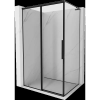 Mexen Rox L tolóajtós zuhanykabin bal oldali 105 x 110 cm, fekete keret, fekete - 8C2L-105-110-70-70-L