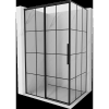 Mexen Rox tolóajtós zuhanykabin balos 100 x 80 cm, fekete rács, fekete - 8C2-100-080-70-77-L