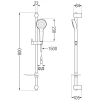 Mexen Royo DF05 kád készlet, Fekete - 72213DF05-70