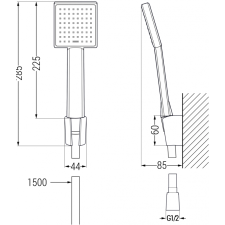 Mexen Royo R45 kád készlet, Fekete - 72203R45-70 fürdőkellék