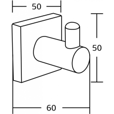 Mexen Rufo törölköző fogas, Króm - 7050935-00 bútor