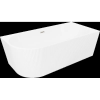 Mexen Silo jobb sarokba helyezhető, bordázott szabadon álló kád 170 x 80 cm, fehér, szálcsiszolt nikkel túlfolyóval