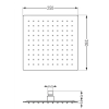 Mexen Slim fejzuhany 25 x 25 cm, Fekete - 79125-70