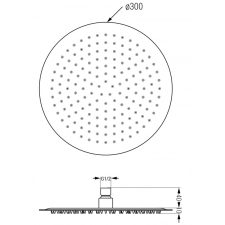Mexen Slim fejzuhany 30 cm, Fekete - 79230-70 csaptelep