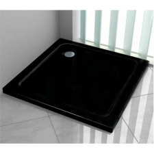 Mexen slim zuhanytálca 80x80 cm fekete, beépíthető kád, zuhanykabin