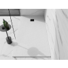 Mexen Stone+   SMC zuhanytálca 160 x 80 cm, fehér ,  takaró fekete - 44108016-B Kompozit zuhanytálca Kompozit zuhanytálca