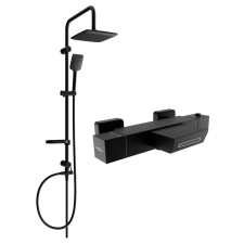 Mexen Sven Zuhanyrendszer - Fekete - Termosztátos fürdőkellék
