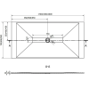 Mexen Toro   SMC zuhanytálca  200 x 90 cm,  fekete  - 43709020 Kompozit zuhanytálca Kompozit zuhanytálca