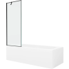 Mexen Vega téglalap alakú kád 170 x 70 cm burkolattal és 1 szárnyú zuhanyfallal, fekete mintával - 550117070X9507007070