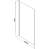 Mexen Vega téglalap alakú kád 170 x 70 cm és burkolattal és 1 szárnyas kádparavánnal 70 cm, Fekete minta fix - 550117070X9307007