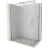 Mexen Velar 150 x 80 cm-es tolóajtós zuhanykabin, átlátszó, arany - 871-150-080-01-50