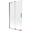 Mexen Velar 2 szárnyas kádparaván mozgatható 100 x 150 cm, Átlátszó, Rózsaszín-arany - 896-100-000-01-60