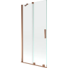 Mexen Velar 2 szárnyas kádparaván mozgatható 90 x 150 cm, Átlátszó, Rózsaszín-arany - 896-090-000-01-60