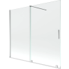 Mexen Velar 2-szárnyú tolható kádparaván 180 x 150 cm, átlátszó, króm - 896-180-000-01-01
